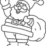 Imagen para dibujar y colorear de Papa Noel