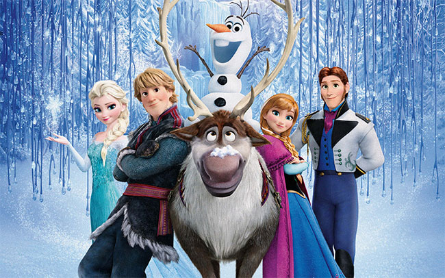 Frozen Disney Imagen para colorear dibujar iluminar pintar imprimir recortar adornar