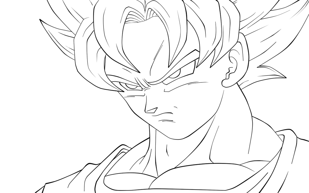 Imagen de Goku para colorear -