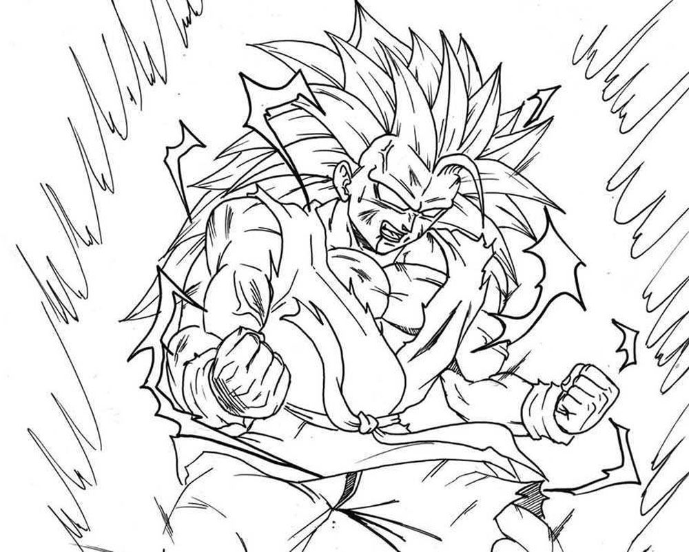 Imagen de Goku para colorear -